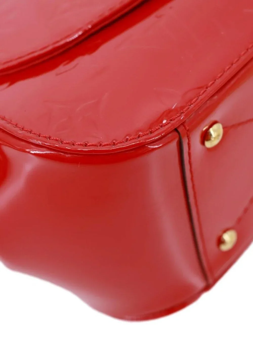 Louis Vuitton  Pasadena Monogram Vernis Leather Shoulder Bag Red